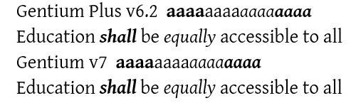 Gentium autohinting